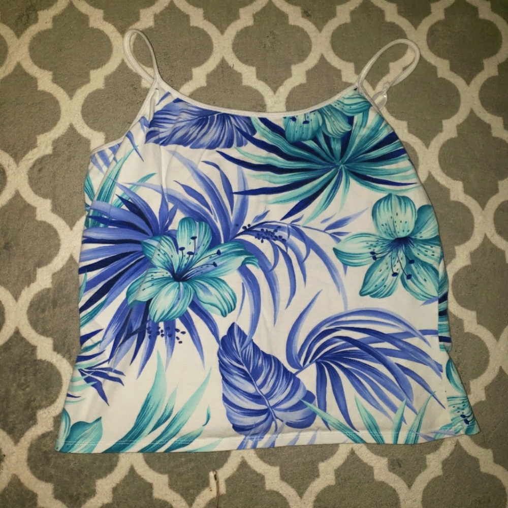 Vintage Tropical printed tank top